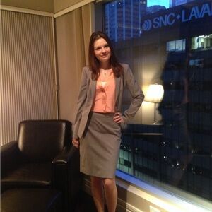 Banana Republic Gray Blazer with matching suit skirt